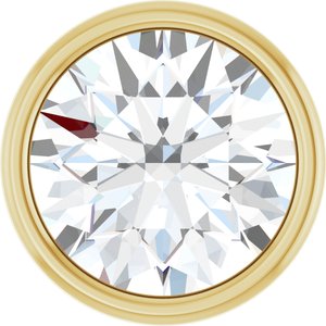 14K Yellow Gold 2.2 mm .04 CT Lab-Grown Diamond Tube Bezel Setting With Bearing