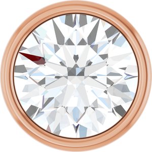 14K Rose Gold 2.2 mm .04 CT Natural Diamond Tube Bezel Setting With Bearing