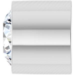 14K White Gold 2 mm .03 CT Lab-Grown Diamond Tube Bezel Setting With Bearing