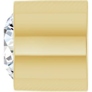 14K Yellow Gold 1.75 mm .025 CT Lab-Grown Diamond Tube Bezel Setting With Bearing