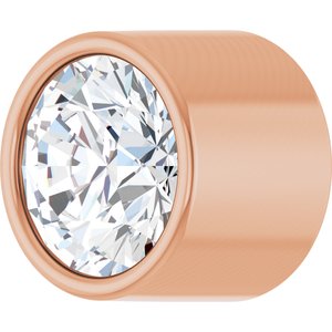 14K Rose Gold 2.2 mm .04 CT Lab-Grown Diamond Tube Bezel Setting With Bearing