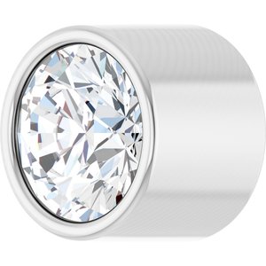 14K White Gold 2.2 mm .04 CT Natural Diamond Tube Bezel Setting With Bearing