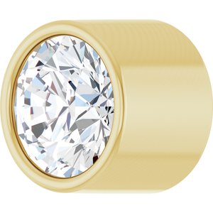 14K Yellow Gold 2.2 mm .04 CT Lab-Grown Diamond Tube Bezel Setting With Bearing