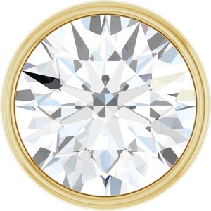 14K Yellow Gold 3 mm 1/10 CT Natural Diamond Tube Bezel Setting With Bearing
