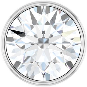 14K White Gold 3 mm 1/10 CT Natural Diamond Tube Bezel Setting With Bearing
