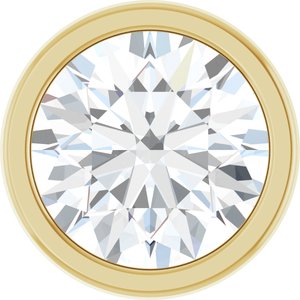 14K Yellow Gold 1.75 mm .025 CT Lab-Grown Diamond Tube Bezel Setting With Bearing