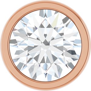 14K Rose Gold 1.75 mm .025 CT Lab-Grown Diamond Tube Bezel Setting With Bearing