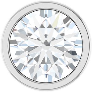 14K White Gold 1.75 mm .025 CT Lab-Grown Diamond Tube Bezel Setting With Bearing