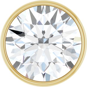 14K Yellow Gold 3.75 mm Round 1/5 CT Natural Diamond Tube Bezel Setting With Bearing