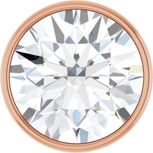 14K Rose Gold 3.75 mm Round 1/5 CT Natural Diamond Tube Bezel Setting With Bearing