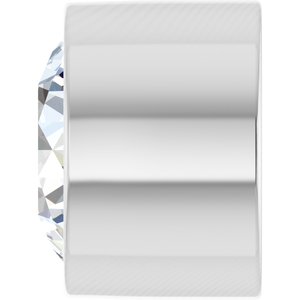 14K White Gold 4.05 mm 1/4 CT Lab-Grown Diamond Tube Bezel Setting With Bearing