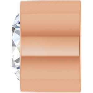 14K Rose Gold 4.4 mm 1/3 CT Lab-Grown Diamond Tube Bezel Setting With Bearing