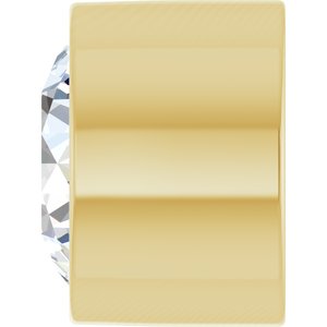 14K Yellow Gold 4.4 mm 1/3 CT Lab-Grown Diamond Tube Bezel Setting With Bearing