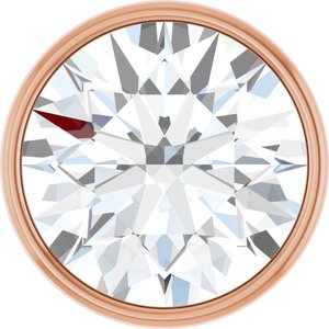 14K Rose Gold 3.25 mm 1/8 CT Lab-Grown Diamond Tube Bezel Setting With Bearing