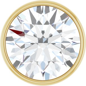 14K Yellow Gold 3.25 mm 1/6 CT Lab-Grown Diamond Tube Bezel Setting With Bearing