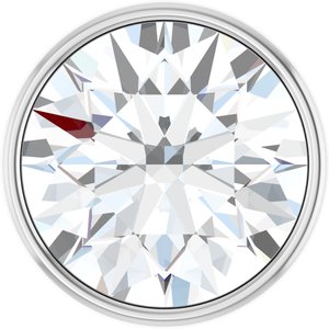 14K White Gold 3.25 mm 1/6 CT Lab-Grown Diamond Tube Bezel Setting With Bearing