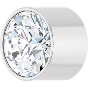 14K White Gold 3.75 mm Round 1/5 CT Natural Diamond Tube Bezel Setting With Bearing