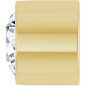 14K Yellow Gold 2.65 mm .07 CT Lab-Grown Diamond Tube Bezel Setting With Bearing