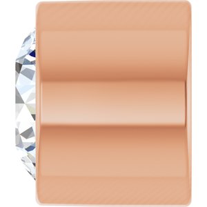 14K Rose Gold 2.65 mm .07 CT Lab-Grown Diamond Tube Bezel Setting With Bearing