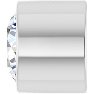 14K White Gold 2.65 mm .07 CT Lab-Grown Diamond Tube Bezel Setting With Bearing
