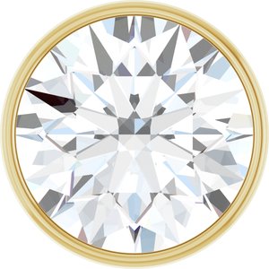 14K Yellow Gold 4.05 mm 1/4 CT Lab-Grown Diamond Tube Bezel Setting With Bearing