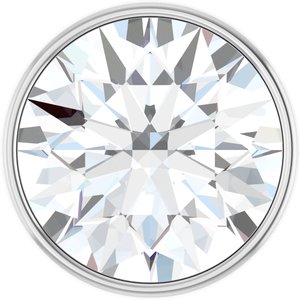 14K White Gold 4.4 mm 1/3 CT Lab-Grown Diamond Tube Bezel Setting With Bearing