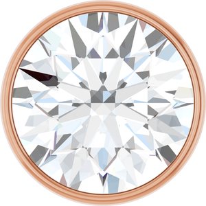 14K Rose Gold 4.05 mm 1/4 CT Lab-Grown Diamond Tube Bezel Setting With Bearing