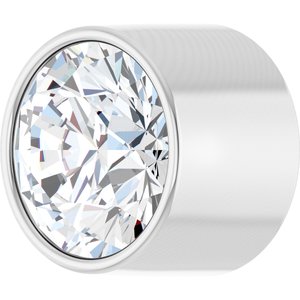 14K White Gold 3 mm 1/10 CT Lab-Grown Diamond Tube Bezel Setting With Bearing