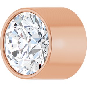 14K Rose Gold 3 mm 1/10 CT Lab-Grown Diamond Tube Bezel Setting With Bearing