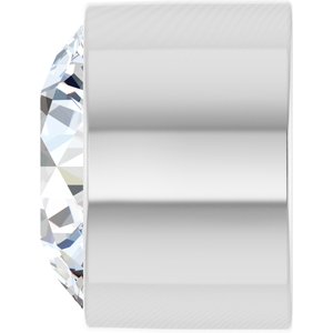 14K White Gold 4.6 mm 3/8 CT Lab-Grown Diamond Tube Bezel Setting With Bearing