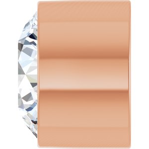 14K Rose Gold 5.2 mm 1/2 CT Lab-Grown Diamond Tube Bezel Setting With Bearing