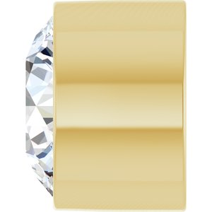 14K Yellow Gold 5.2 mm 1/2 CT Lab-Grown Diamond Tube Bezel Setting With Bearing