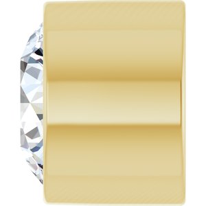 14K Yellow Gold 3.25 mm 1/8 CT Lab-Grown Diamond Tube Bezel Setting With Bearing