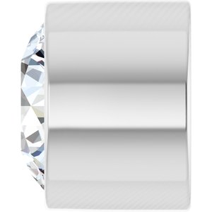 14K White Gold 3.25 mm 1/6 CT Lab-Grown Diamond Tube Bezel Setting With Bearing