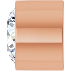 14K Rose Gold 3.25 mm 1/8 CT Lab-Grown Diamond Tube Bezel Setting With Bearing