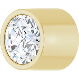 14K Yellow Gold 1.75 mm .025 CT Lab-Grown Diamond Tube Bezel Setting With Bearing