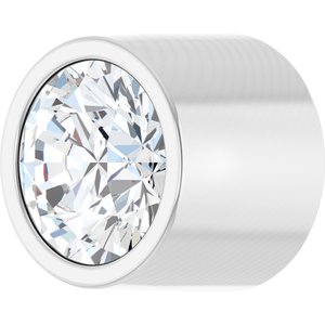 14K White Gold 1.75 mm .025 CT Lab-Grown Diamond Tube Bezel Setting With Bearing