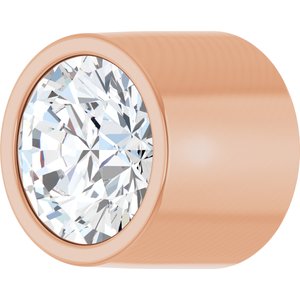 14K Rose Gold 1.75 mm .025 CT Lab-Grown Diamond Tube Bezel Setting With Bearing
