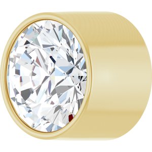 14K Yellow Gold 3.25 mm 1/8 CT Lab-Grown Diamond Tube Bezel Setting With Bearing
