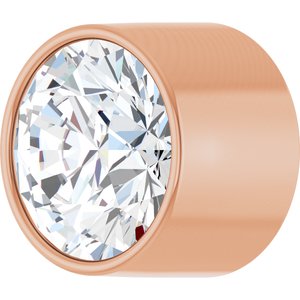 14K Rose Gold 3.25 mm 1/8 CT Lab-Grown Diamond Tube Bezel Setting With Bearing