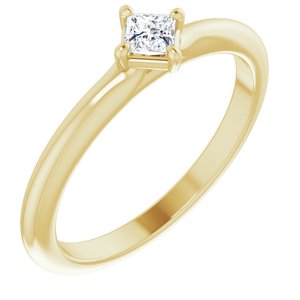 14K Yellow Gold 1/6 CTW Natural Diamond Solitaire Ring