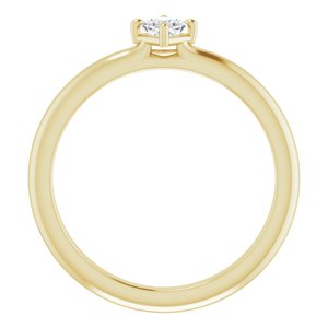 14K Yellow Gold 1/6 CTW Natural Diamond Solitaire Ring