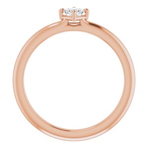 14K Rose Gold 1/6 CTW Natural Diamond Solitaire Ring