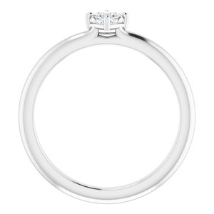 Platinum 1/6 CTW Natural Diamond Solitaire Ring