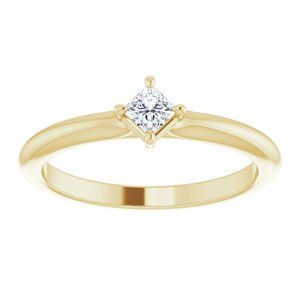 14K Yellow Gold 1/6 CTW Natural Diamond Solitaire Ring