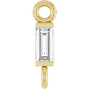 14K Yellow Gold .04 CT Natural Diamond Link
