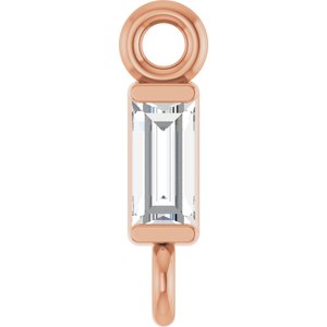 14K Rose Gold .04 CT Lab-Grown Diamond Link