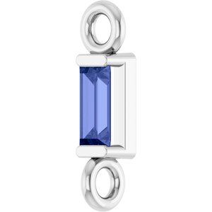Platinum Natural Tanzanite Link