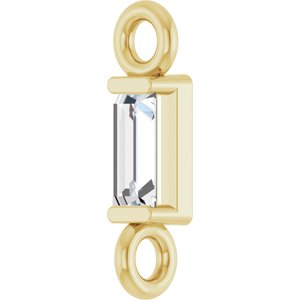 14K Yellow Gold .04 CT Lab-Grown Diamond Link