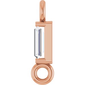 14K Rose Gold .04 CT Natural Diamond Link
